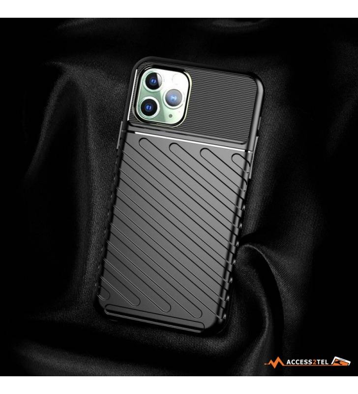 coque renforcée pour iPhone 11 pro TPU noir sur noir