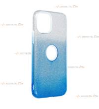 coque renforcée pour iphone 11 pro paillettes dégradé bleu