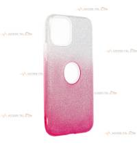 coque renforcée pour iphone 11 pro paillettes dégradé rose