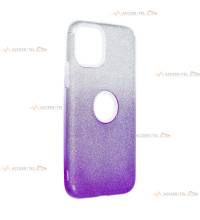 coque renforcée pour iphone 11 pro paillettes dégradé violet