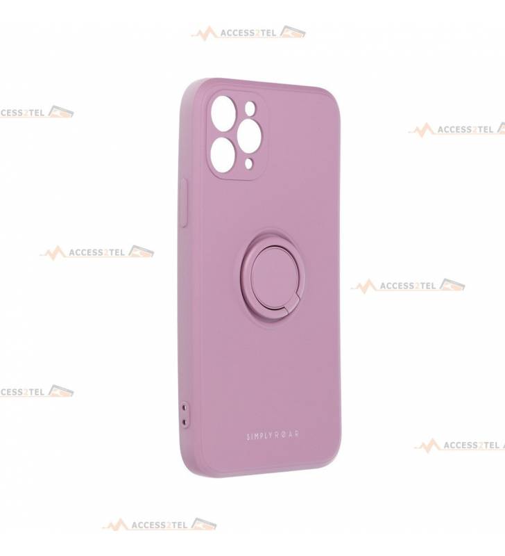 coque violette avec anneau pour iphone 11 pro