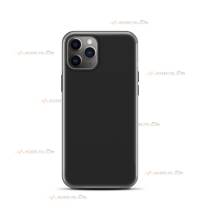 coque pour iphone 11 Pro max en silicone soft touch et intérieur microfibre noir