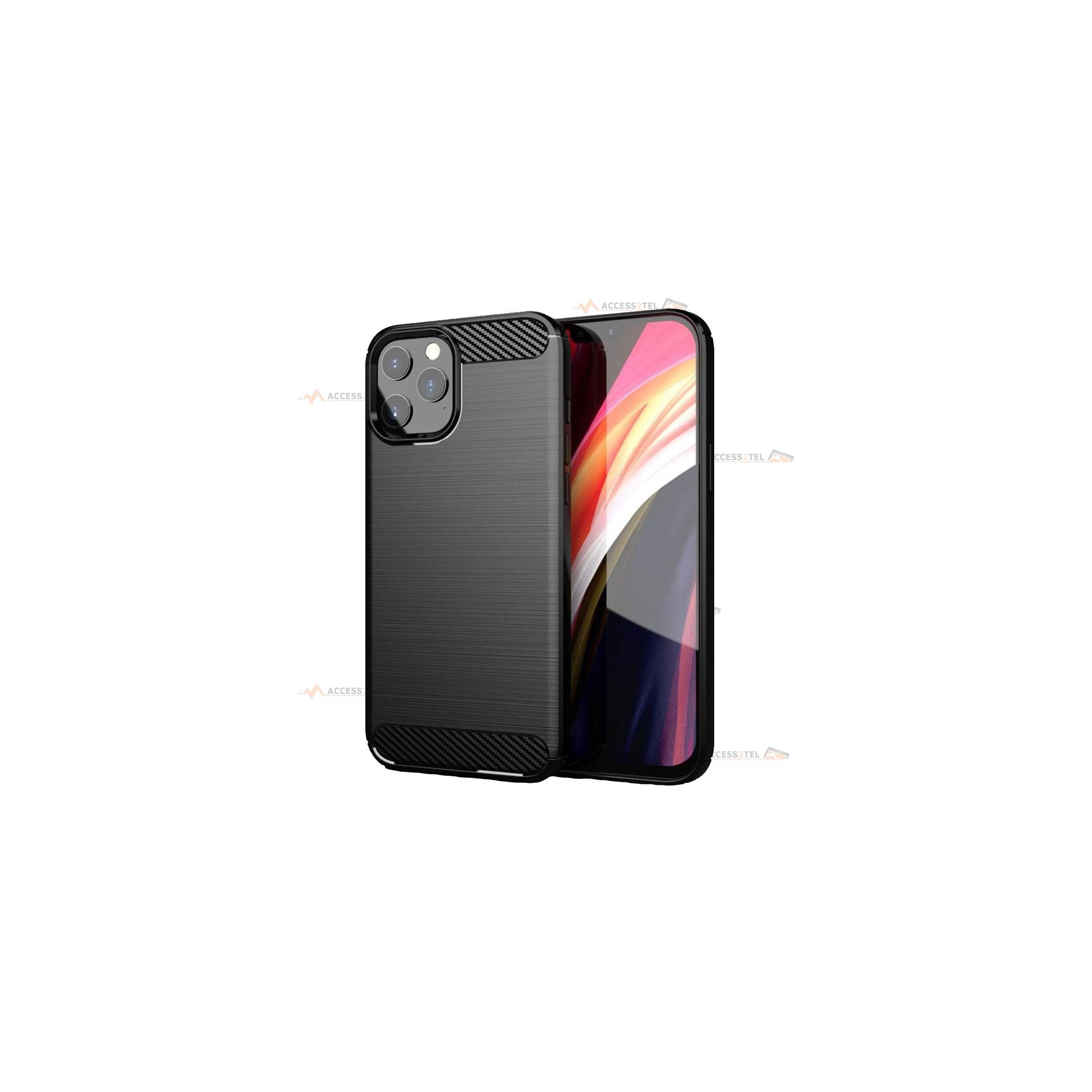 coque renforcée pour iphone 11 pro max carbone