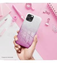 coque renforcée pour iphone 11 pro max paillettes dégradé rose dos