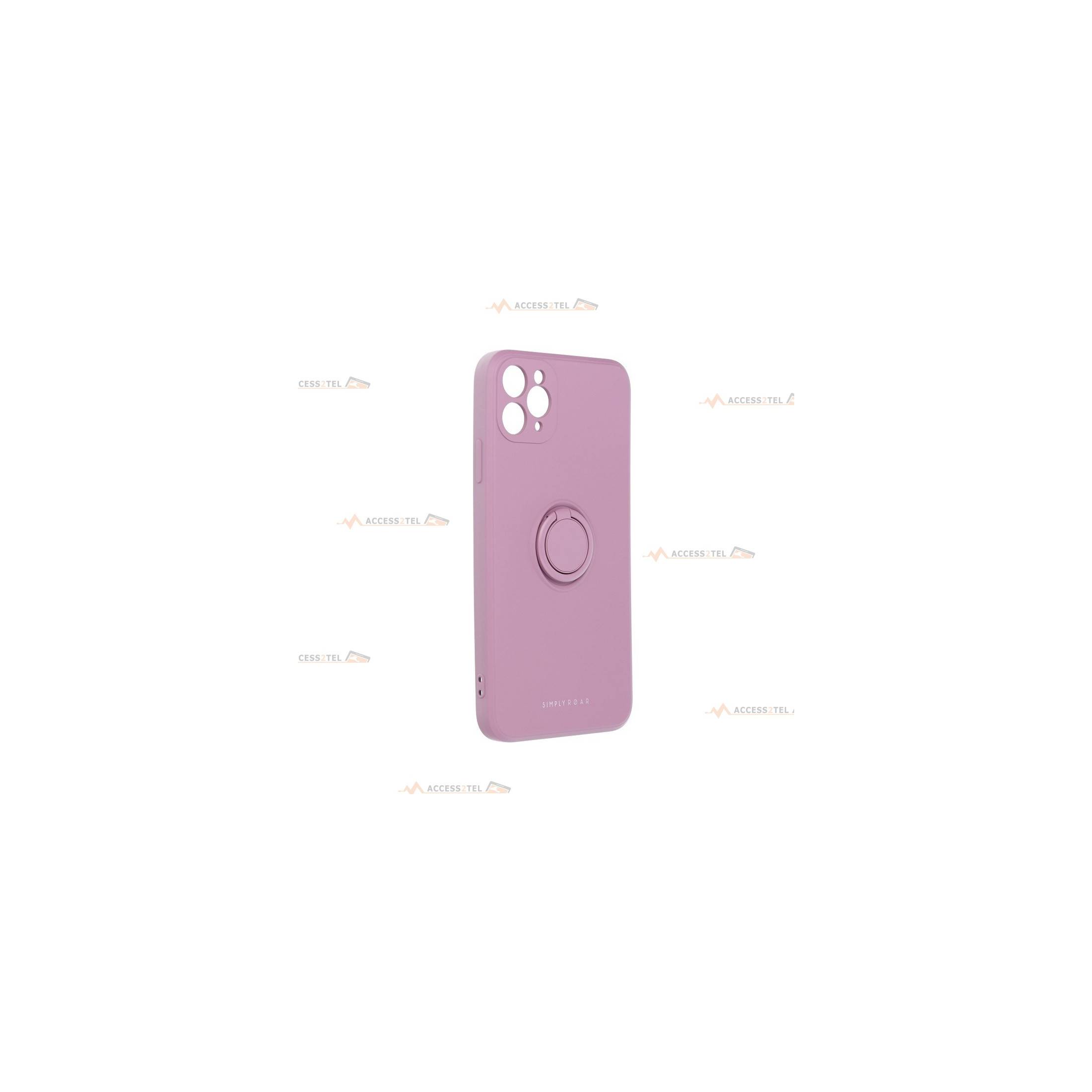 coque violette avec anneau pour iphone 11 pro max