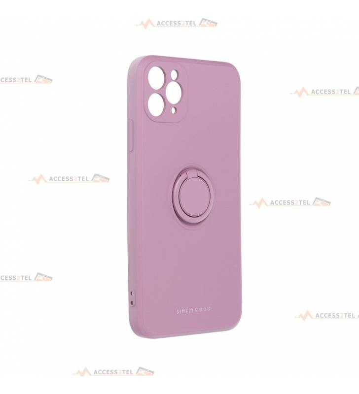 coque violette avec anneau pour iphone 11 pro max