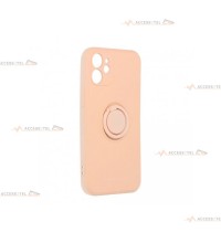 coque rose avec anneau pour iphone 12 mini