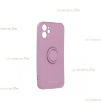 coque violette avec anneau pour iphone 12 mini