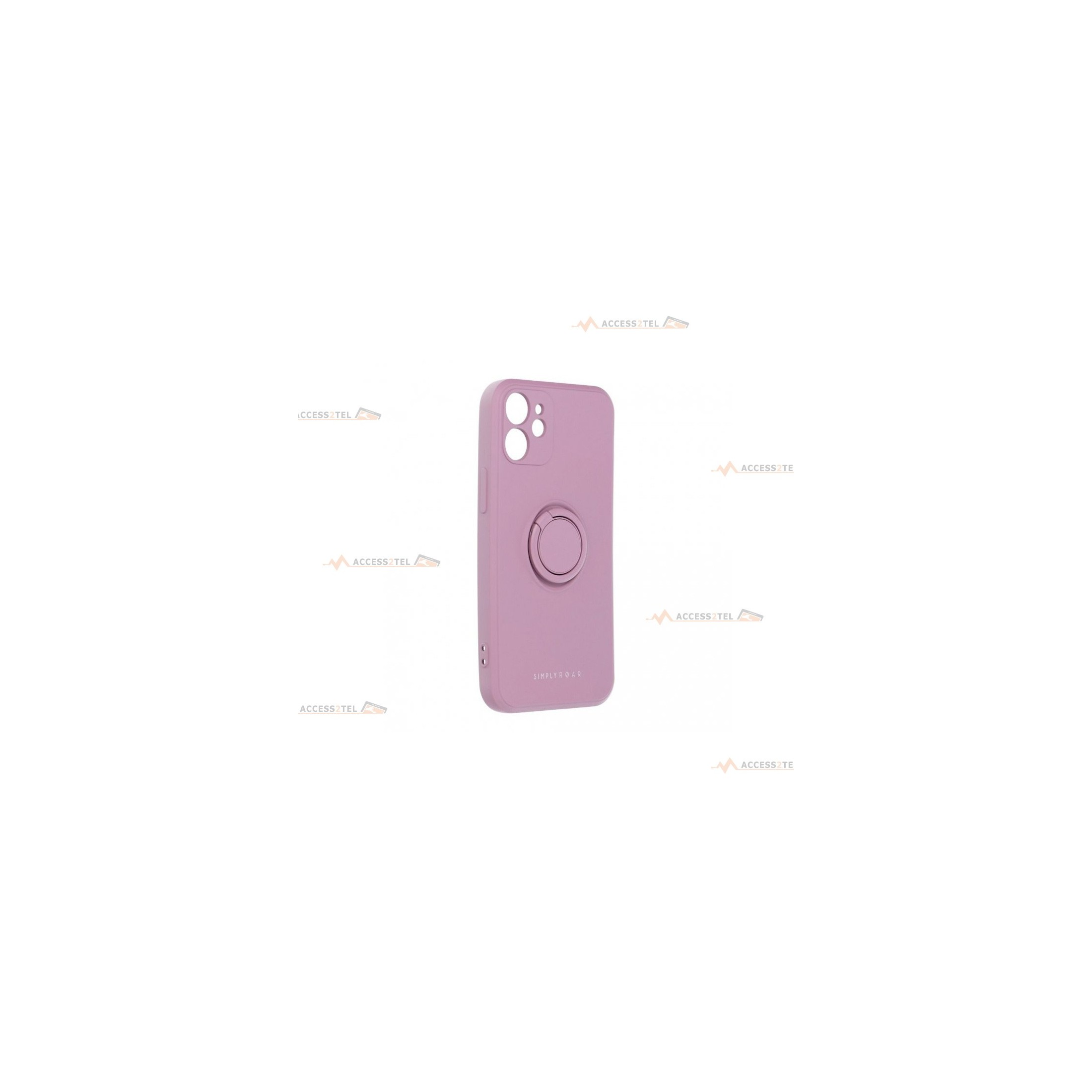 coque violette avec anneau pour iphone 12 mini