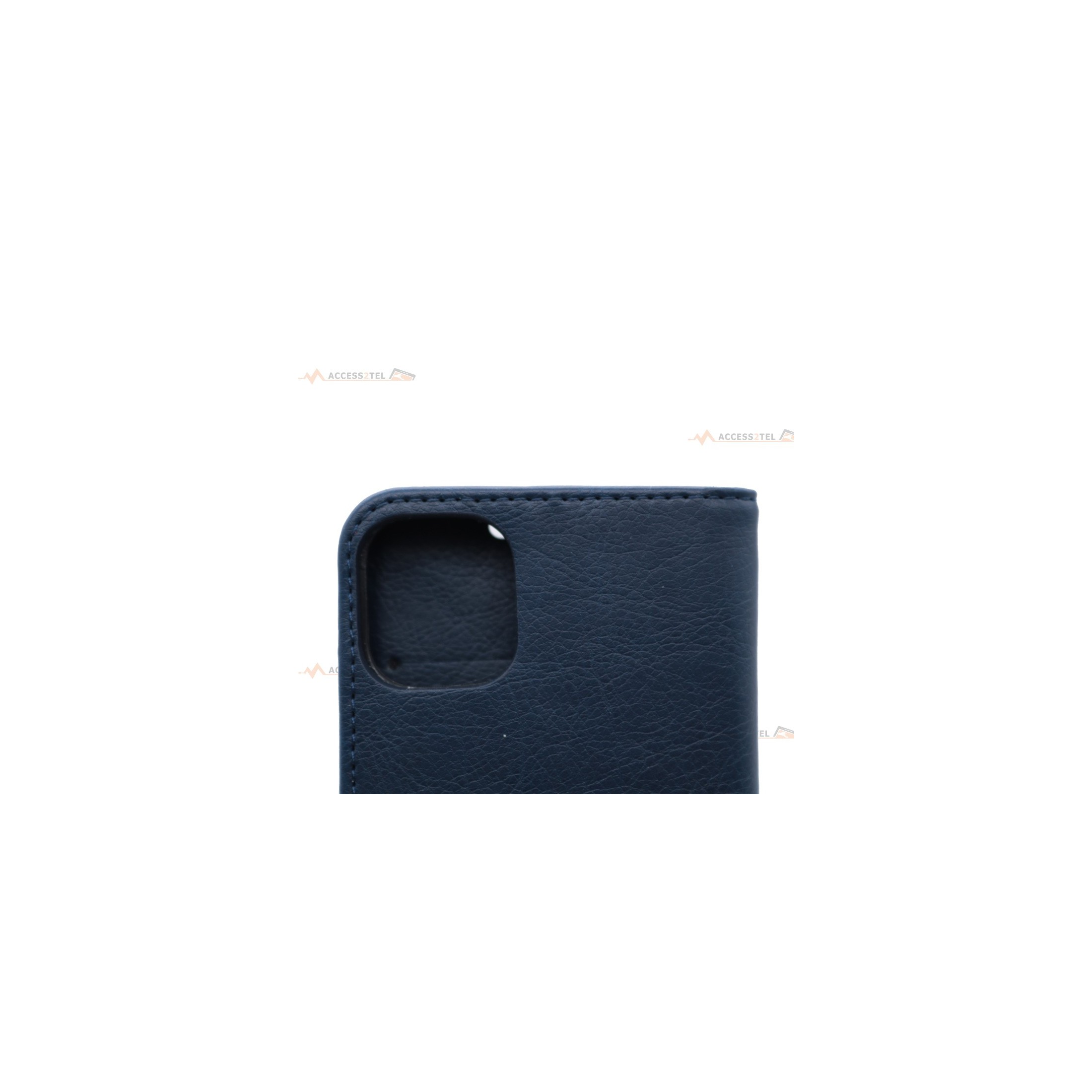 étui bleu en simili-cuir étui pour iphone 12 mini dos