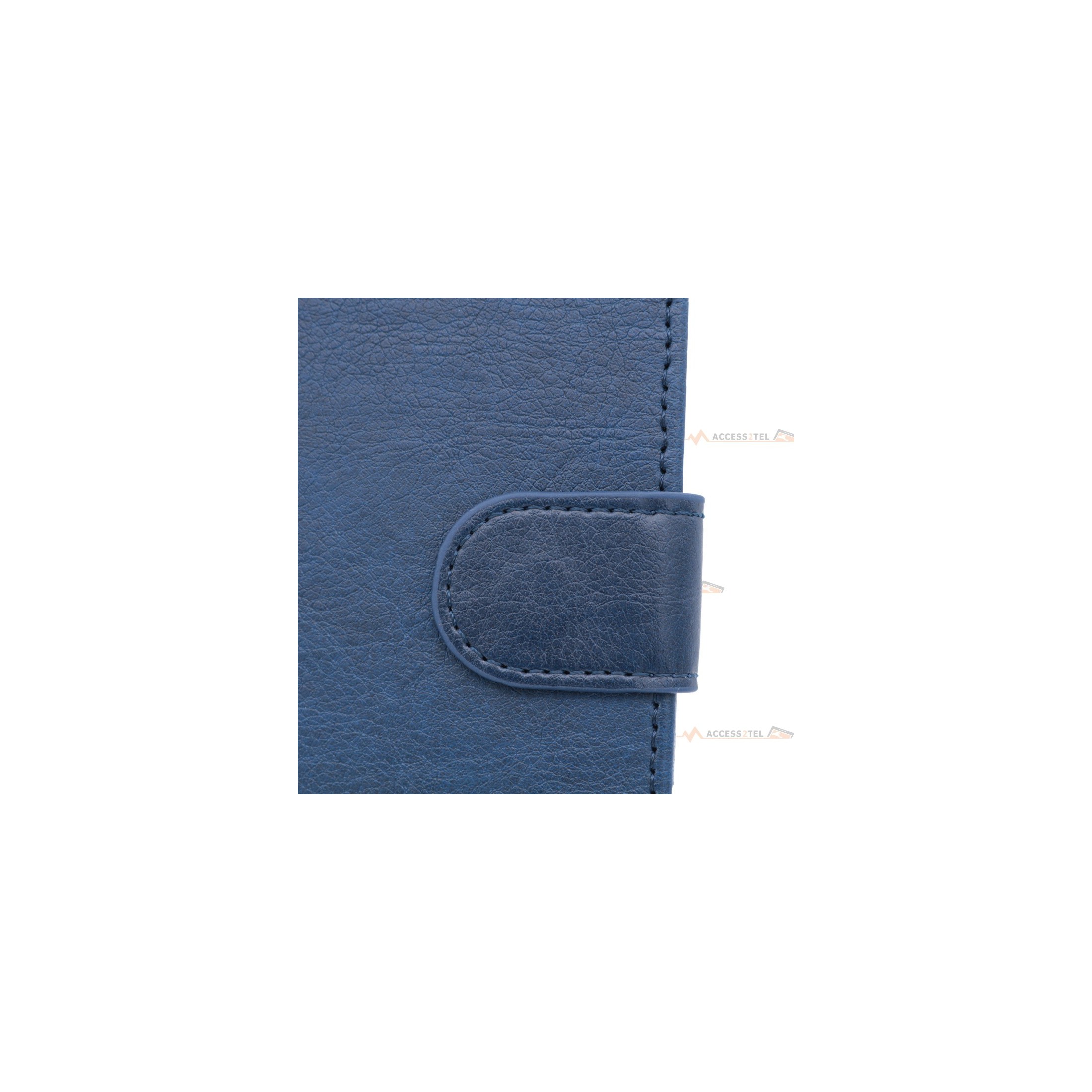 étui bleu en simili-cuir pour iphone 12 mini fermoir