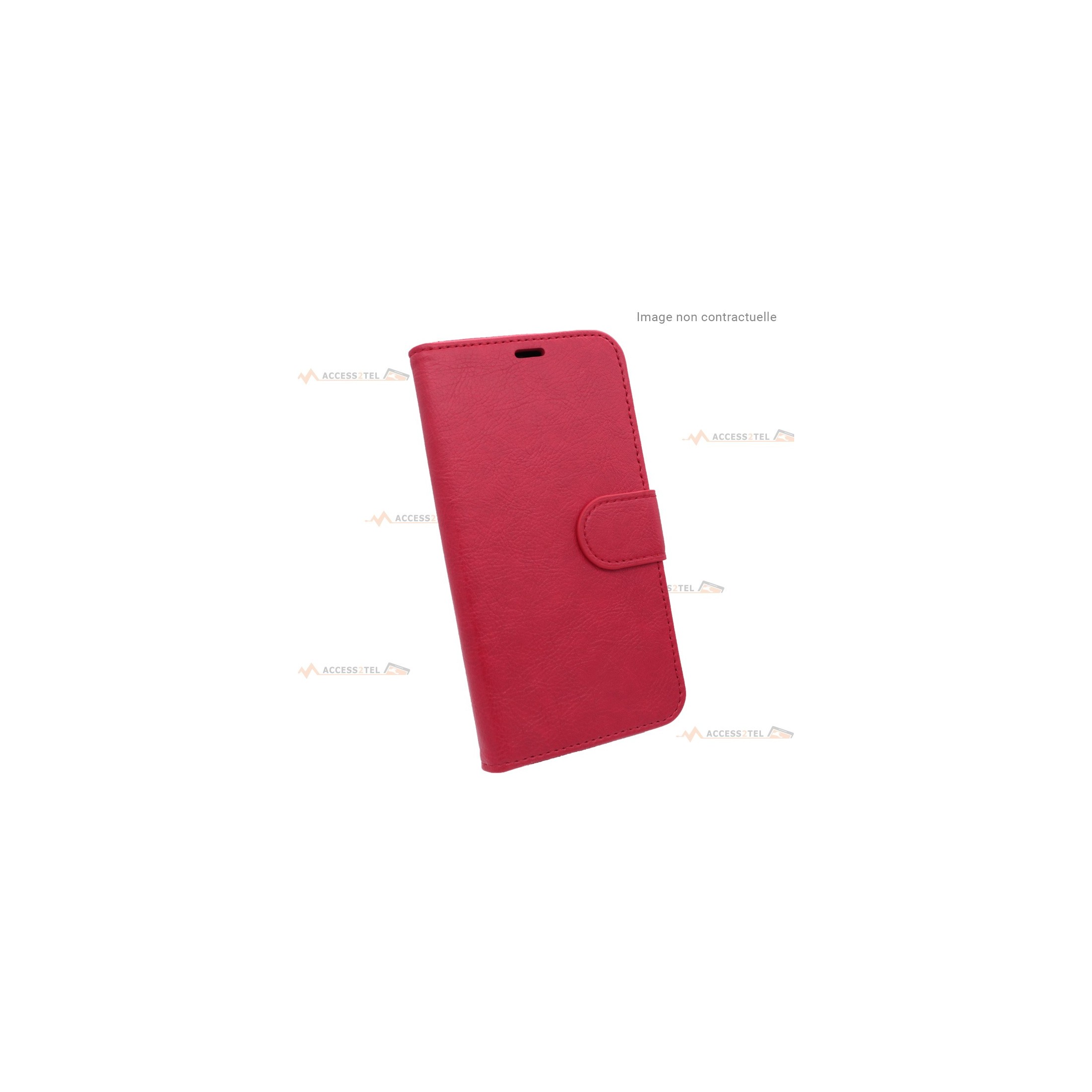 étui rouge pour iphone 12 mini en simili-cuir