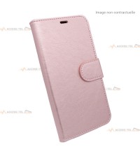 étui rose pour iphone 12 mini en simili-cuir