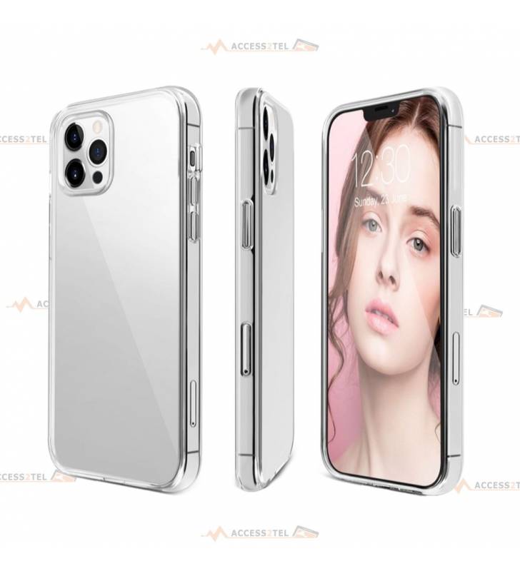 coque pour iphone 12 et iphone 12 pro transparente silicone souple