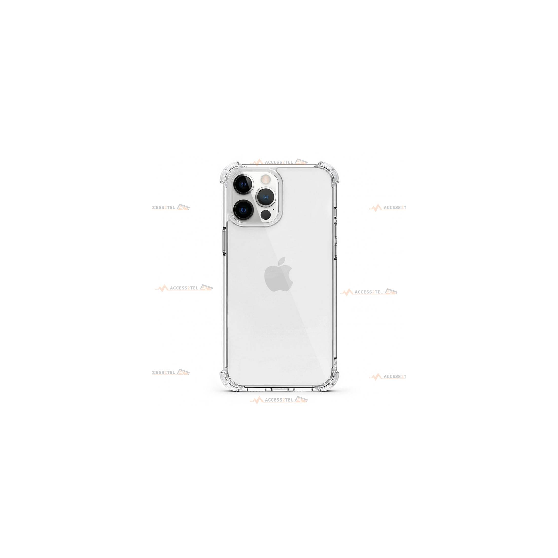 coque pour iphone 12 et iphone 12 pro transparente coins renforcés