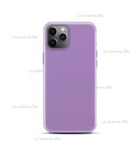 coque pour iPhone 12/12 Pro en silicone soft touch et intérieur microfibre violet lilas