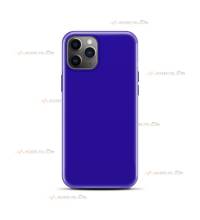 coque pour iphone 12 et iphone 12 pro en silicone soft touch et intérieur microfibre bleu électrique