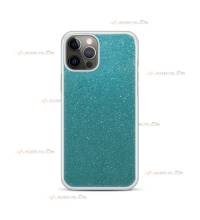 coque pour iphone 12 et iphone 12 pro paillettes turquoise