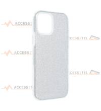 coque renforcée pour iphone 12 et iphone 12 pro paillettes argentée