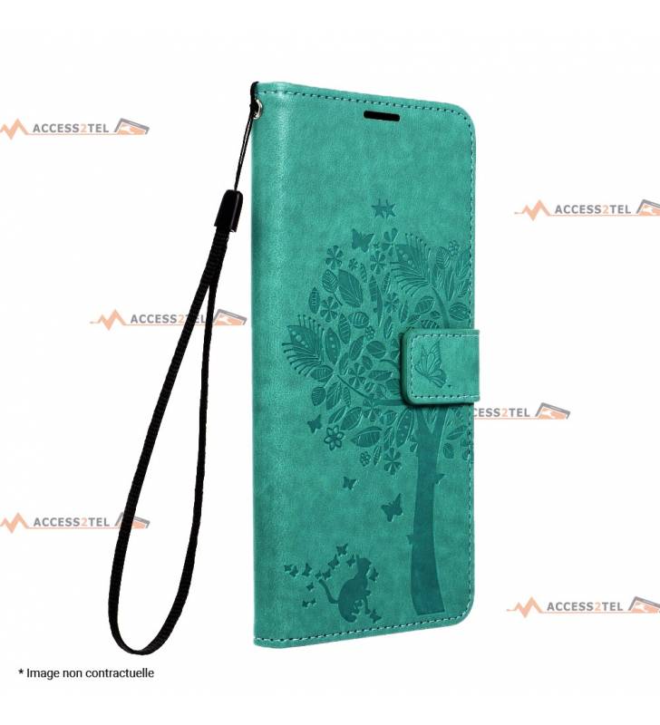 étui pour iphone 12 et iphone 12 pro arbre vert dragonne