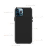 coque pour iphone 12 Pro max en silicone soft touch et intérieur microfibre noir