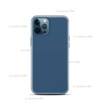 coque pour iphone 12 Pro max en silicone soft touch et intérieur microfibre bleu pétrole