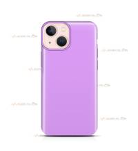 coque pour iPhone 13 Mini en silicone soft touch et intérieur microfibre mauve