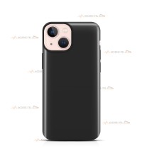 coque pour iphone 13 en silicone soft touch et intérieur microfibre noir