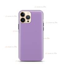 coque pour iPhone 13 Pro en silicone soft touch et intérieur microfibre violet lilas