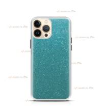 coque pour iphone 13 pro paillettes turquoise