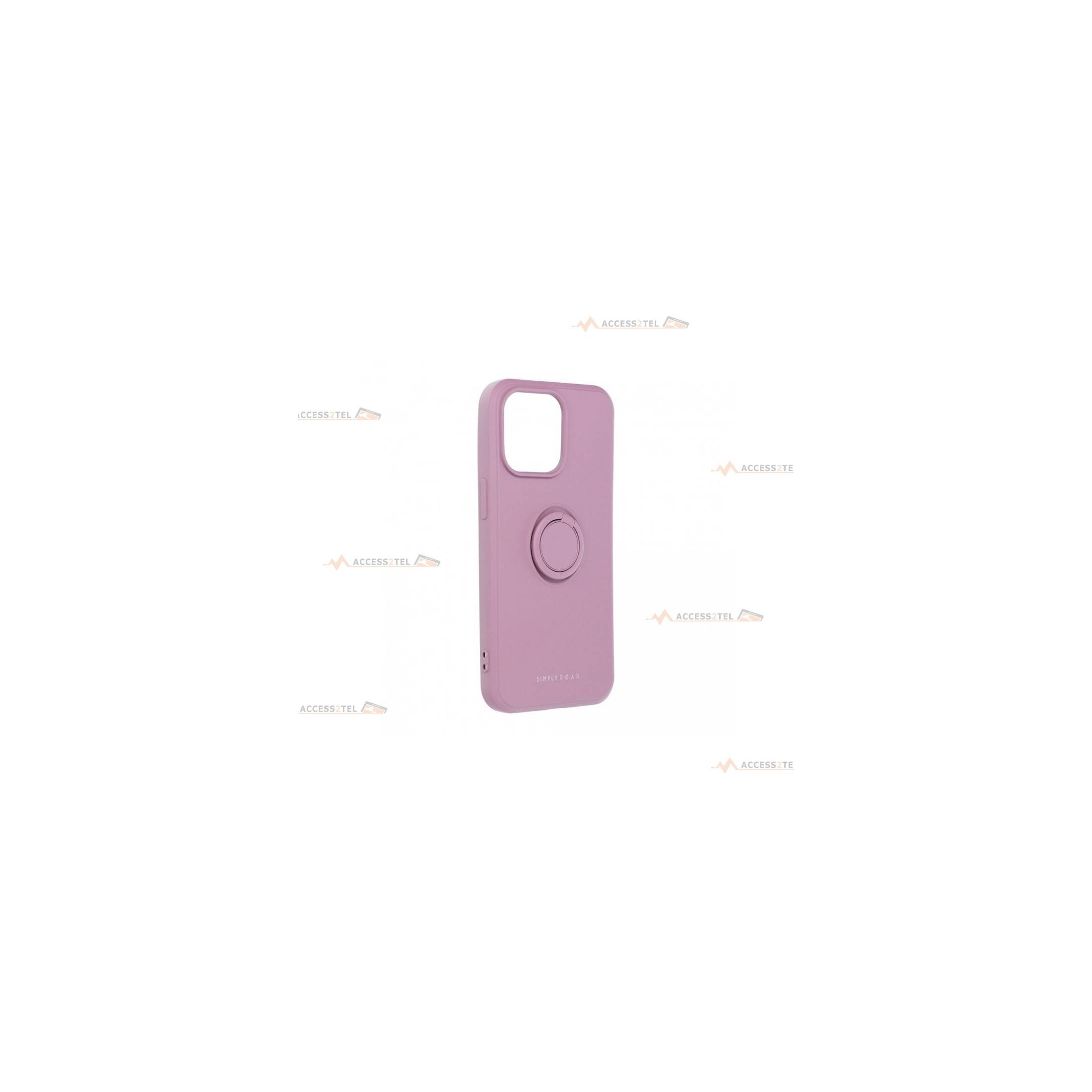 coque violette avec anneau pour iphone 13 pro