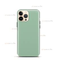 coque pour iphone 13 Pro max en silicone soft touch et intérieur microfibre vert d'eau