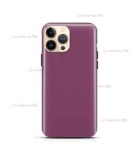 coque pour iphone 13 Pro max en silicone soft touch et intérieur microfibre violet prune