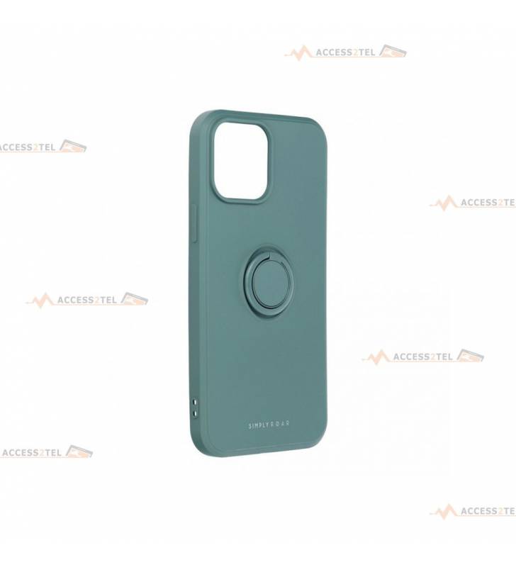 coque verte avec anneau pour iphone 13 pro max