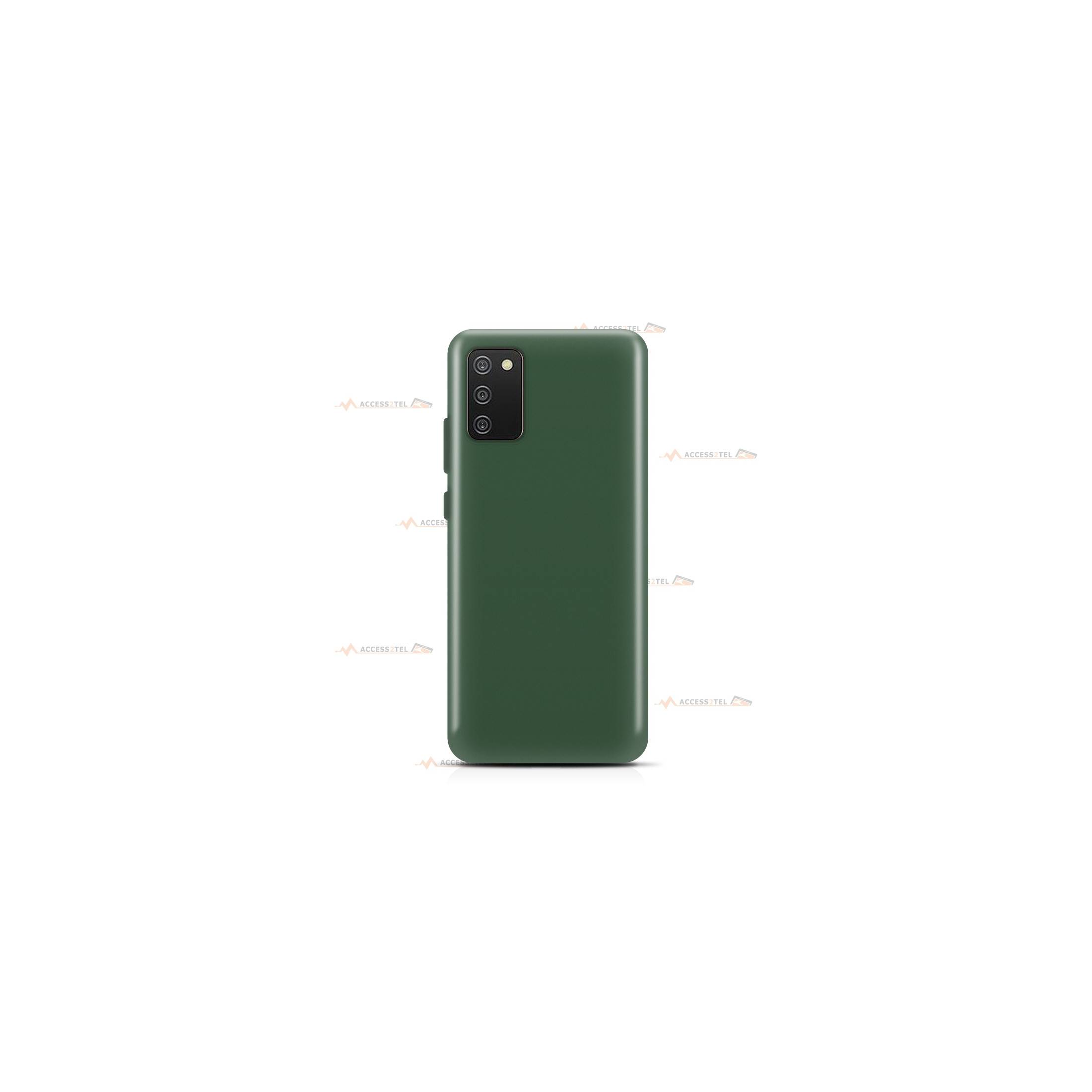 coque pour samsung galaxy A02s silicone vert sapin