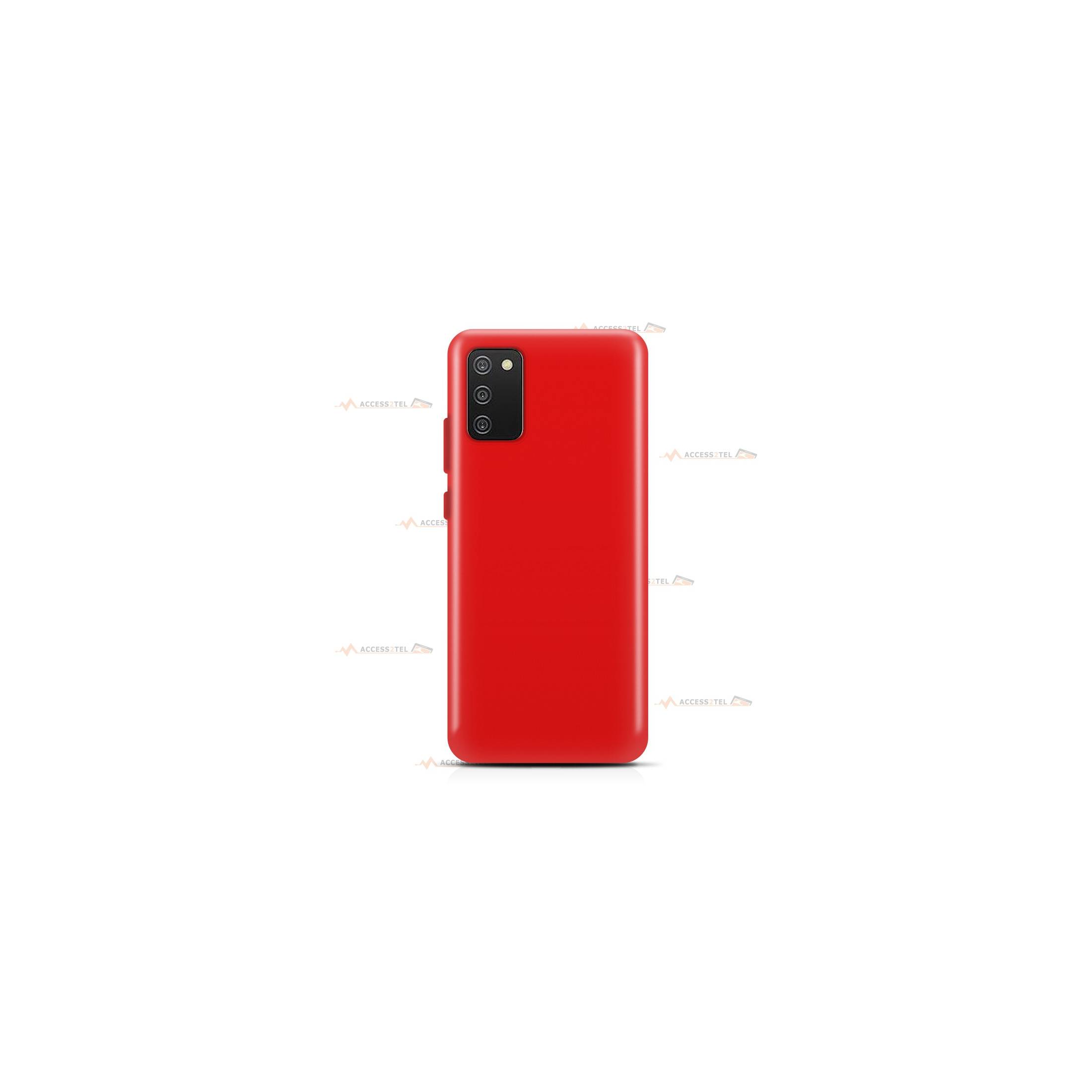 coque pour samsung galaxy A02s silicone rouge