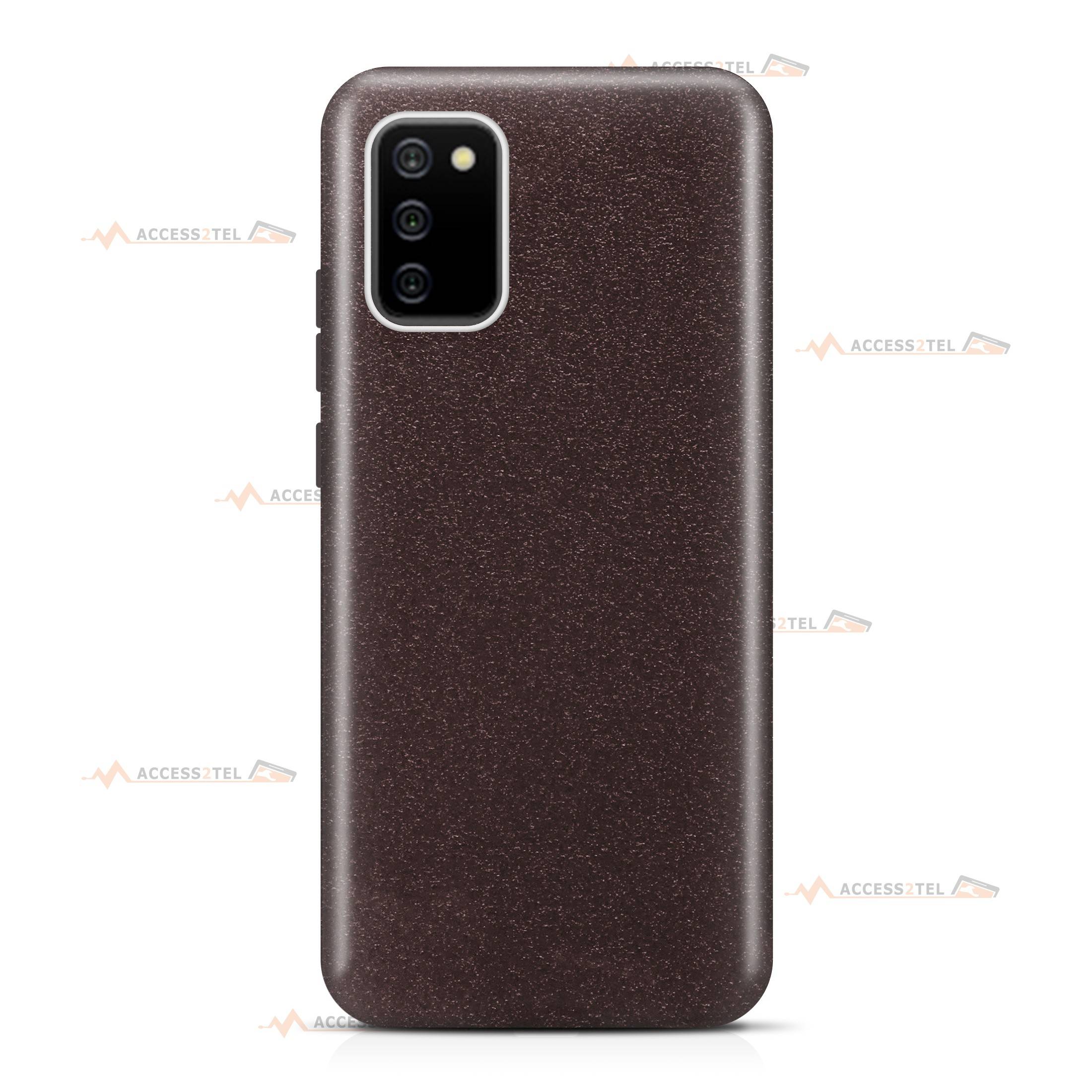 coque pour samsung galaxy A02s paillettes noire