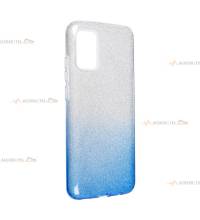 coque renforcée pour samsung galaxy A02s paillettes dégradé bleu