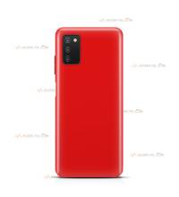 coque pour samsung galaxy a03s en silicone soft touch et intérieur microfibre rouge