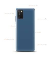 coque pour samsung galaxy a03s en silicone soft touch et intérieur microfibre bleu pétrole