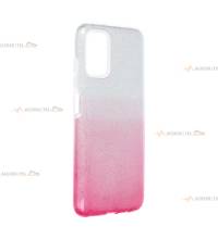 coque renforcée pour samsung galaxy A03s paillettes dégradé rose