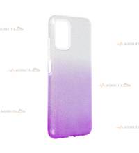 coque renforcée pour samsung galaxy A03s paillettes dégradé violet