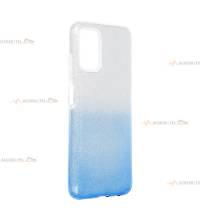 coque renforcée pour samsung galaxy A03s paillettes dégradé bleu