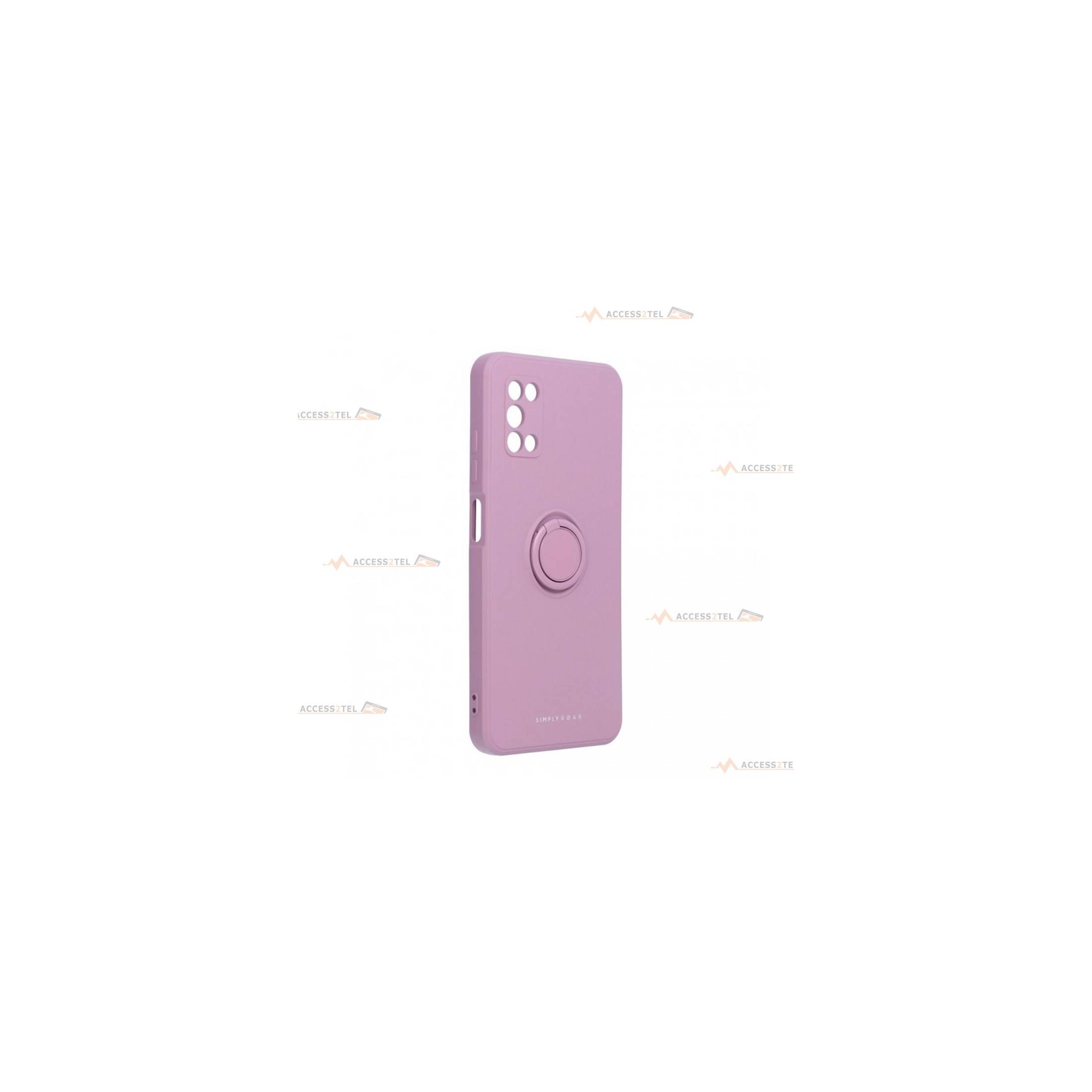 coque violette en silicone avec anneau pour a03s