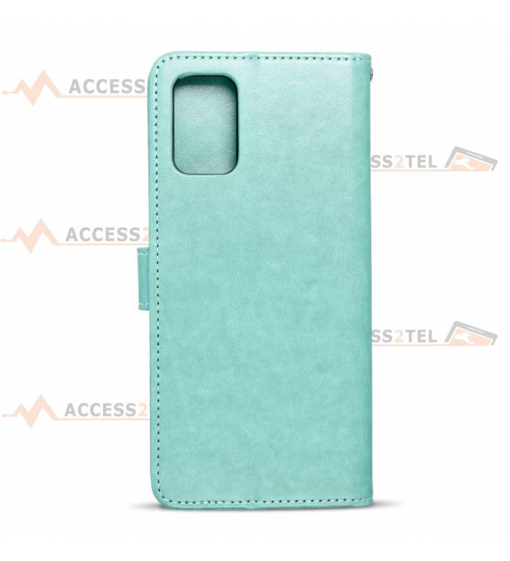 étui pour samsung galaxy A03s mandala vert face