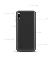 coque pour samsung galaxy a10 en silicone soft touch et intérieur microfibre noire