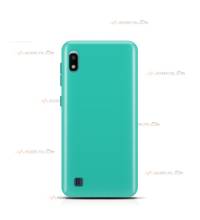 coque pour samsung galaxy a10 en silicone soft touch et intérieur microfibre bleu turquoise