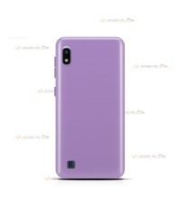 coque pour samsung galaxy a10 en silicone soft touch et intérieur microfibre violet lilas