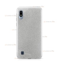 coque pour samsung galaxy A10 paillettes argentée