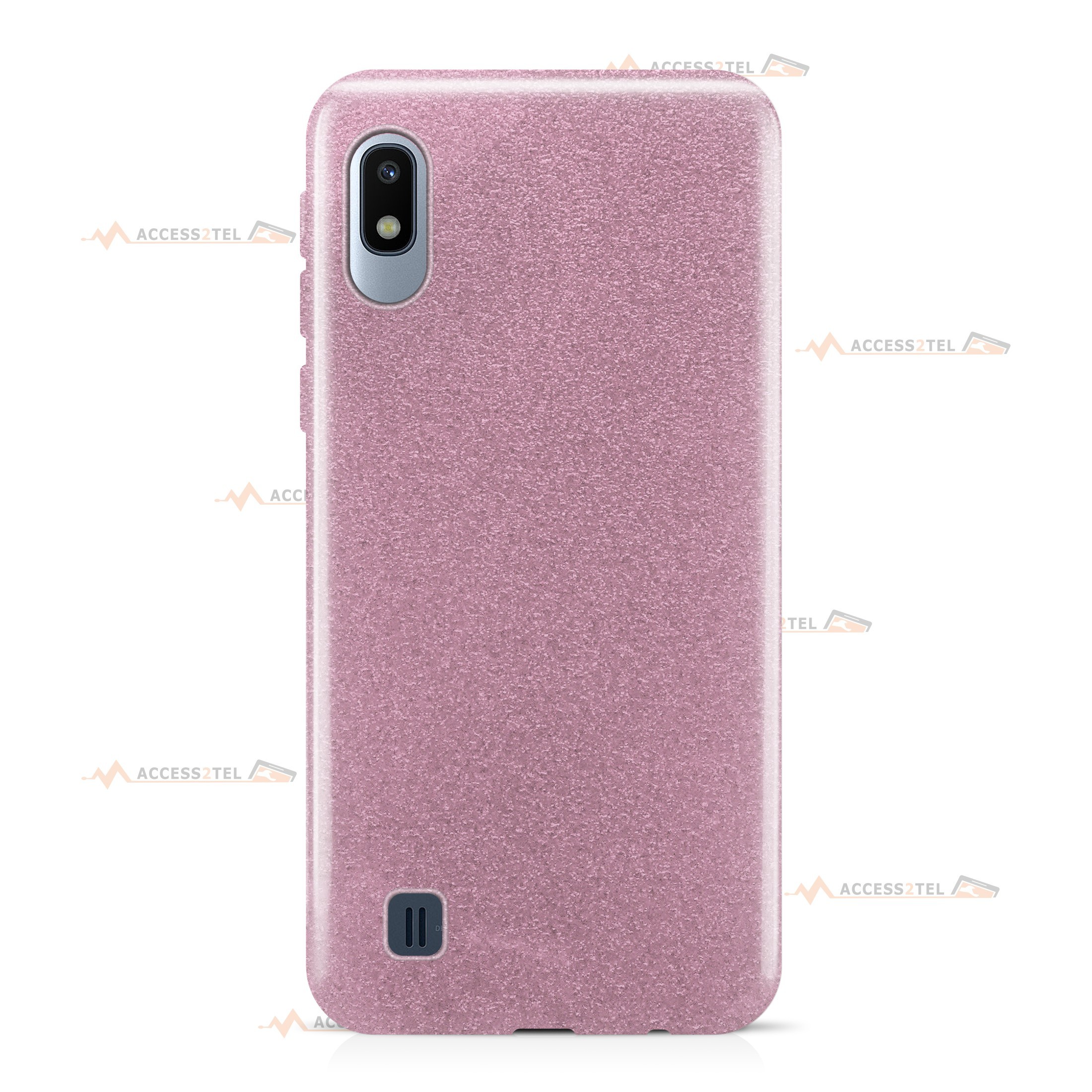 coque pour samsung galaxy A10 paillettes rose